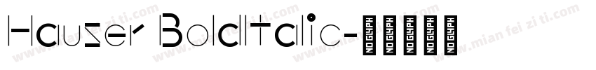 Hauser Boldltalic字体转换